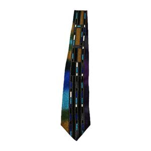 Emilio Romano Mens Silk Tie Modern Art Geometric Abstract Necktie Made In Italy